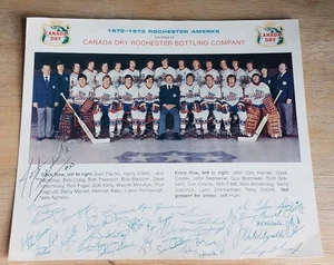 1972 1973 Rochester Americans Team Picture AHL Hockey Don Cherry Amerks - Bild 1 von 8