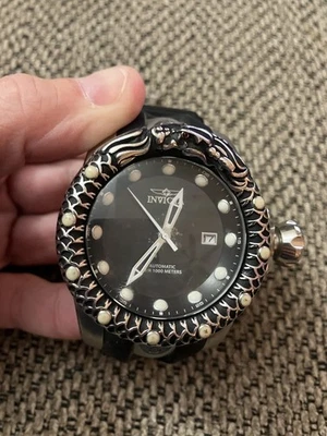 Б/у Invicta 33602 Venom 54 мм черный швабра шкала автоматический SS силиконовый ремень часы - Изображение 1 из 4