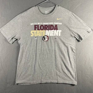 Florida State Seminoles Shirt Mens XL Gray NCAA Football Orange Bowl Nike 2013 - Picture 1 of 6