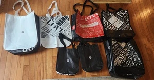 Lote de 7 bolsos de compras reutilizables Lululemon grandes medianos pequeños - Imagen 1 de 3