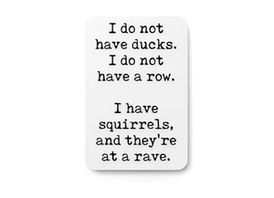 I Do Not Have Ducks I Do Not Have A Row | Funny sign For Home or Office - Picture 1 of 4