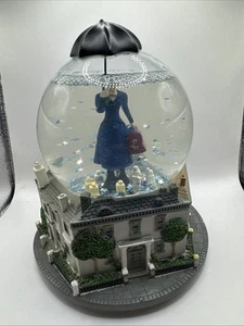 Disney Mary Poppins W/ Blue Dress Broadway Musical Snow Globe Chim Chim Cheree - Picture 1 of 8