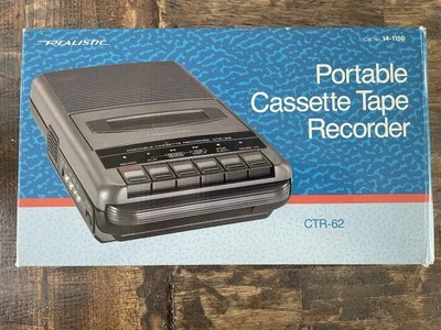 Grabadora de casete portátil realista Radio Shack CTR-62 completa en caja Foto 1 de 4