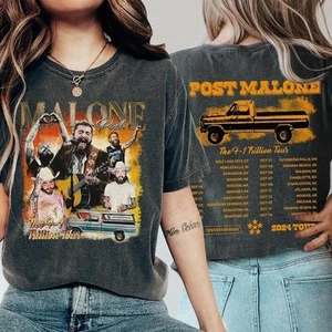 Post Malone Shirt Music 2 Sides Shirt Post Malone 2024 Cotton unisex - Picture 1 of 6