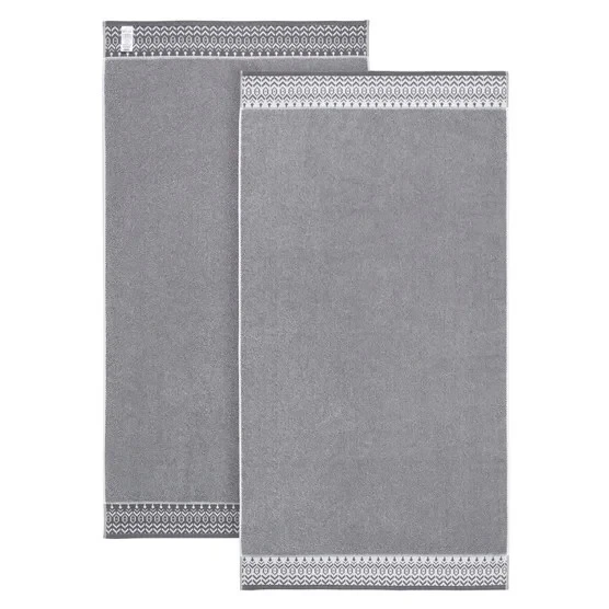 Paquete de 2 toallas de baño navideñas 100 % algodón, 30x58, 550 GSM, OEKO TEX hechas en verde Foto 1 de 4