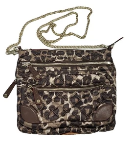 MZ Wallace Quilted Crossbody Bag Leopard Animal Print Detachable Strap NY READ - Picture 1 of 13