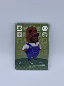 Don 214 - Series 3 Animal Crossing Amiibo Card Unscanned And Genuine - Picture 1 of 2