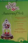 Wizard Of Oz NEW PORCELAIN Anniversary Clock WITH CRYSTAL RED SPINNERS - NRFB 