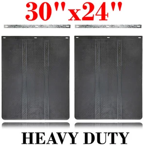 2Pcs HEAVY DUTY 24"x30" RUBBER Mud flaps Guards Car Semi Truck Big Rigs Trailer - Picture 1 of 9