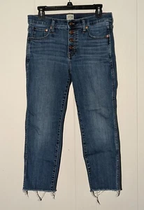 J.Crew Women's Sz 29 Blue 9" Mid-Rise Vintage Straight Jeans 29P  - Picture 1 of 4
