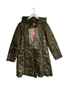 Max & Co Green Puffer Coat Jacket Lightweight Belted Ribbon £170 Quilted Size 8 - Picture 1 of 7
