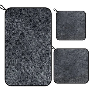 Microfiber Car Wash Drying Towel Dark Gray-Water Drying Towel - Picture 1 of 15