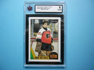 1987/88 O-PEE-CHEE NHL HOCKEY CARD #169 RON HEXTALL ROOKIE KSA 8 NM/MT 87/88 OPC - Image 1 of 2