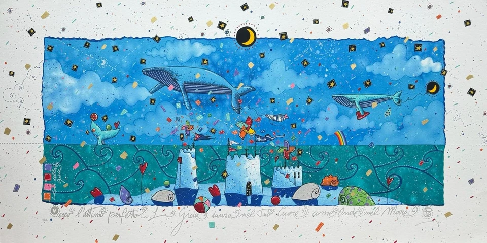 Ecco l'attimo perfetto Andrea Agostini SERIGRAFIA Firmata Numerata PopArt 120x60 - Immagine 1 di 1