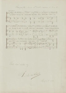 FREDERIC WOODMAN ROOT Compositore Manoscritto musicale di una canzone completa 1877 - Foto 1 di 1