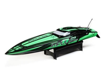 Pro Boat PRB08037T1 Impulse 32'' Deep-V Brushless Smart RTR Boat Black/Green - Image 1 of 4