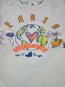 Disney Pixar Wall-E Earth Keep it Clean Womens Size XL Sky Blue Shirt Box Lunch - Picture 1 of 4
