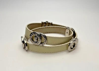 BVLGARI Double Coiled Ivory Leather Double Wrap Bracelet - Preowned - Image 1 of 4