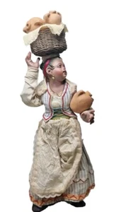 Presepe Napoletano Ragazza Venditrice DI Acqua Sulfurea KRIPPEN,CRECHE,BELEN - Picture 1 of 3