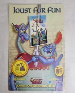 Quest for Camelot VHS Warner Brothers Print Ad/11x7 Poster Official Promo Art! - Imagen 1 de 1