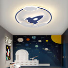 Modern Cartoon Led Flush Mounted Ceiling Light Rocket Shape Home Lamp Fixture