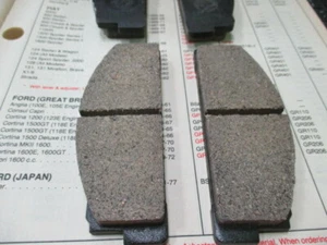 Fiat 124 sedan, wagon, Sport Spyder, 2000, X1/9 rear brake pads GP123 Mintex NOS - Picture 1 of 4