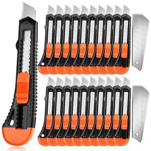 20 Pack Utility Knife, Box Cutter Retractable, Box Knife for Cartons, Cardboa... - Picture 1 of 6