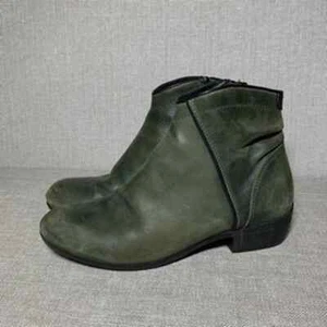 WOLKY Winchester Green Softy Wax Bootie Womens Size EU 40 US 9.5 Leather - Picture 1 of 9