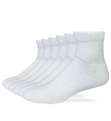  Carolina Ultimate Unisex No Atada Diabético Algodón Cuarto Calcetines 6 Pares Foto 1 de 3