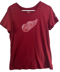 Camiseta Reebok Hockey Detroit Red Wings NHL Roja y Blanca Para Mujer Talla XLarge - Imagen 1 de 5