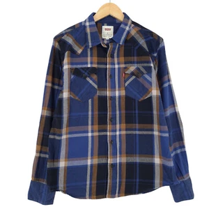 Camisa De Hombre Levi's A Cuadros De Franela De Algodón Lumberjack Hg8 Talla M - Imagen 1 de 8