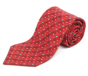 HERMÈS Red Water Raindrops Pouring Designer 7907 MA Men's Silk Neck Tie - Picture 1 of 4