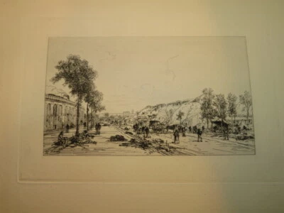 Maxime LALANNE Bordeaux 1827-1886 Gravure EAU FORTE GUERRE 1870 IMPRESSIONNISME  - Photo 1/3