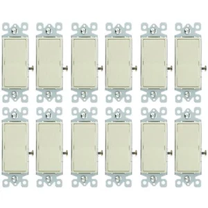 12 Pack Sunlite E512/CD 3 WAY ON/OFF SWITCH DECORA - Picture 1 of 2