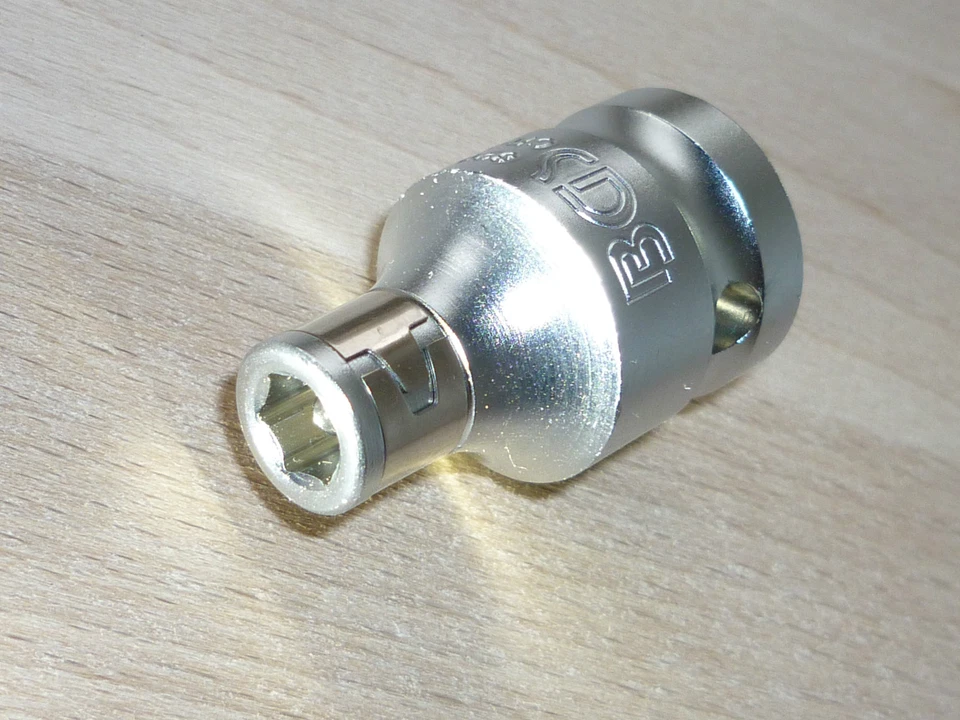 10x Bit-Adapter 1/2" mit Haltekugel Vierkant auf Sechskant Bithalter  - Bild 1 von 1