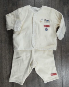 Baby Boy Clothes New Cherokee 3 Month Cream Horse 2pc Reversible Outfit - Picture 1 of 4