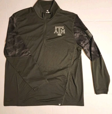 Top de hombre Fanatics Olive Texas A&M Aggies OHT Militar Apreciación 1/4 cremallera Foto 1 de 4