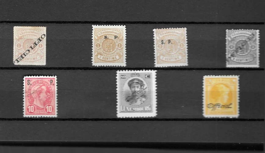 LOT de 7 TIMBRES de SERVICE anciens du LUXEMBOURG - Voir détails dans descriptif - Photo 1/1
