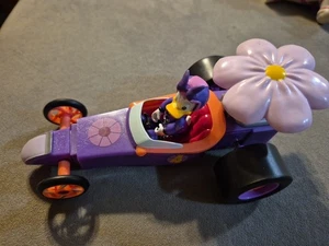 Disney Store London Daisy Duck Figure & Roadster Racer Car Purple Flower Vehicle - Picture 1 of 18