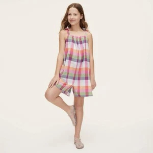 kate spade new york x Target Girls' Plaid Tie-Shoulder Poplin Romper Size XS - Picture 1 of 4