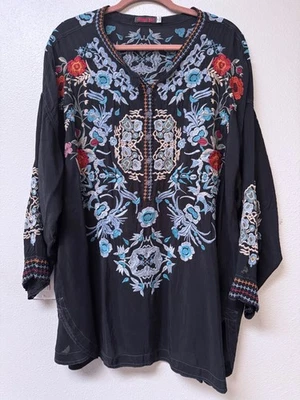 🌹Hermosa túnica Johnny Was muy bordada Top 3X EuC Foto 1 de 4