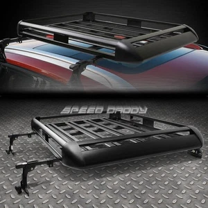 50"X 38"ALUMINUM ROOF RACK SUV TOP CARGO LUGGAGE CARRIER BASKET+CROSSBAR BLACK - Bild 1 von 8