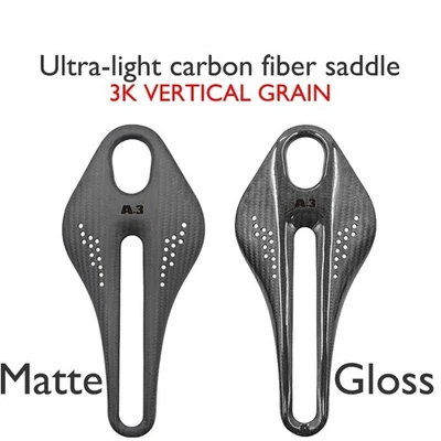 Carbon Fiber Road/Mountain Bicycle Saddle Ultra-light/Breathable/Wear-resistant - Image 1 of 4