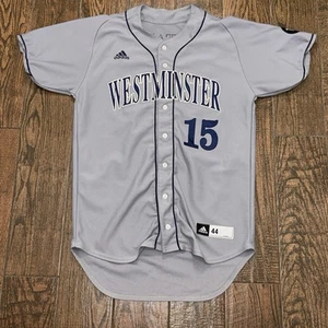 Westminster College Titans Mens Baseball #15 Game Worn Adidas Jersey Size. 44 - Picture 1 of 4