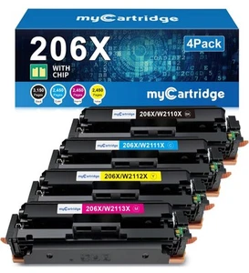 206x Tonerkartuschen 4er Pack hohe Reichweite Ersatz für HP 206X & 206A *LESEN - Bild 1 von 14