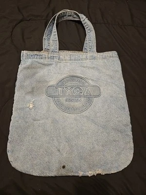 Bolso de Mano Vintage TYCA Denim Boston Compras Viaje Costero EE. UU. Usado Ver Foto Foto 1 de 4