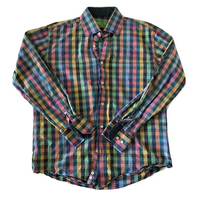 Bristol & Bull Men's Long Sleeve Plaid Button Front Shirt Size Large - Image 1 of 4