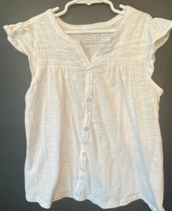 Simply Styled Girls White Flutter Sleeve Top 10-12 - Picture 1 of 5