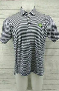 Men's PETER MILLAR 2013 US Mid Amateur Polo Shirt Striped Blue and White - Picture 1 of 9
