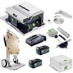 Sierra circular de mesa a batería Festool CSC SYS 50 EBI-Basic + base + batería + cargador - Imagen 1 de 8
